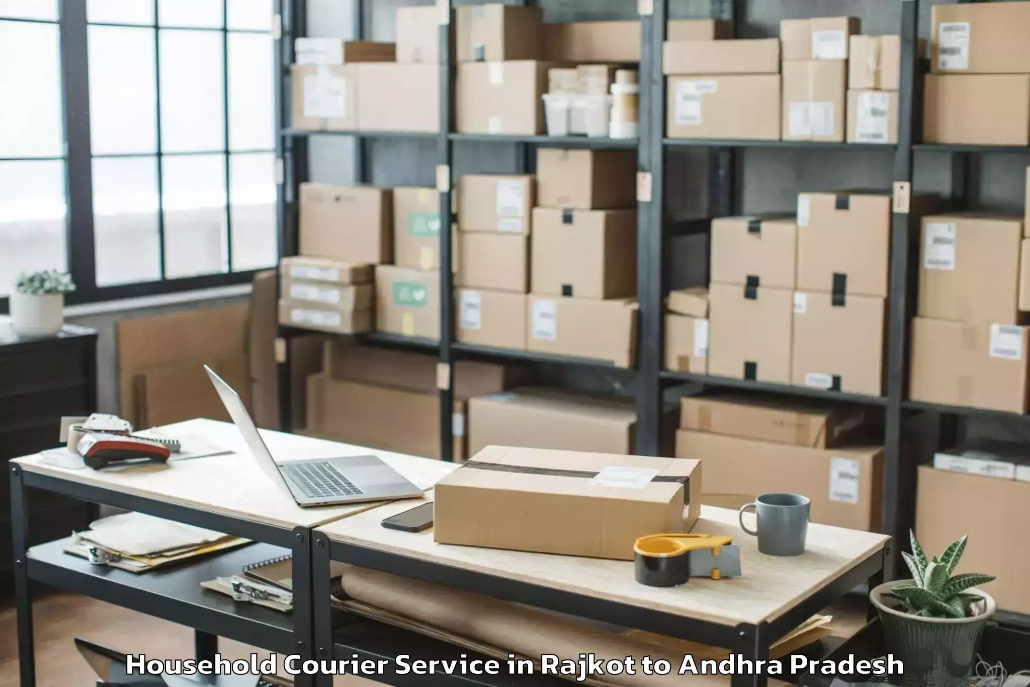 Top Rajkot to Naidupeta Household Courier Available